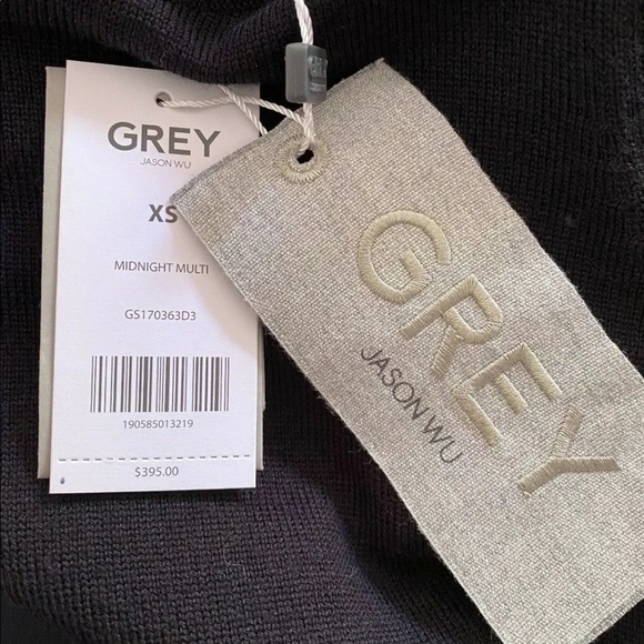 Jason Wu Grey Layered Short Sleeve Sweater Midnight - Picture 6 of 7